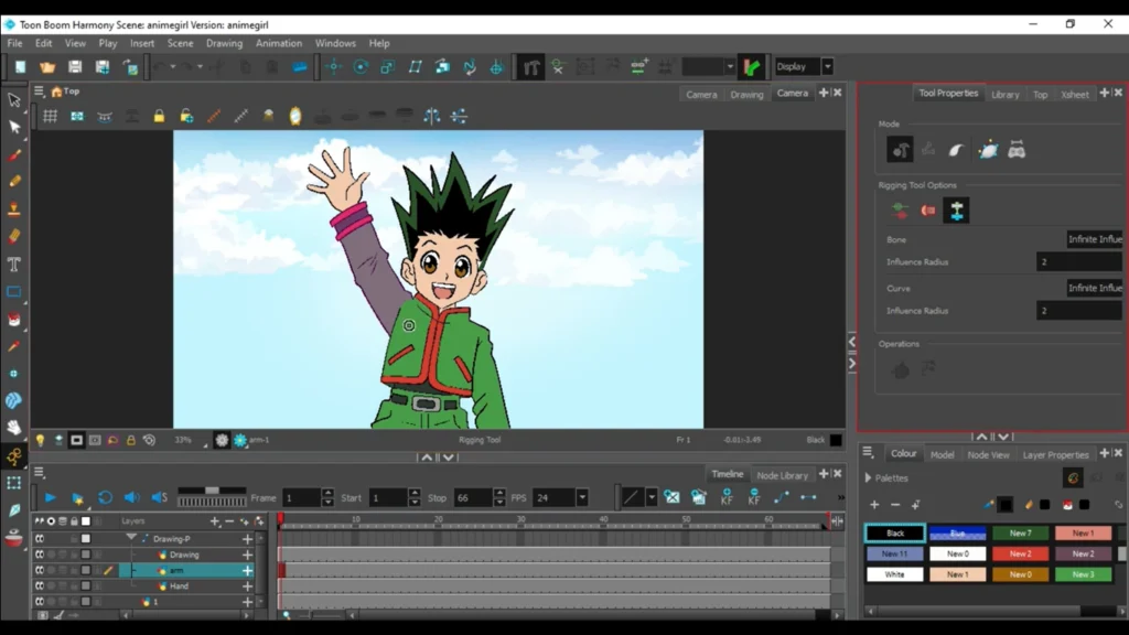 تحريك غون من انمي القناص How to Animate “Gon from Hunter x Hunter in Toon Boom