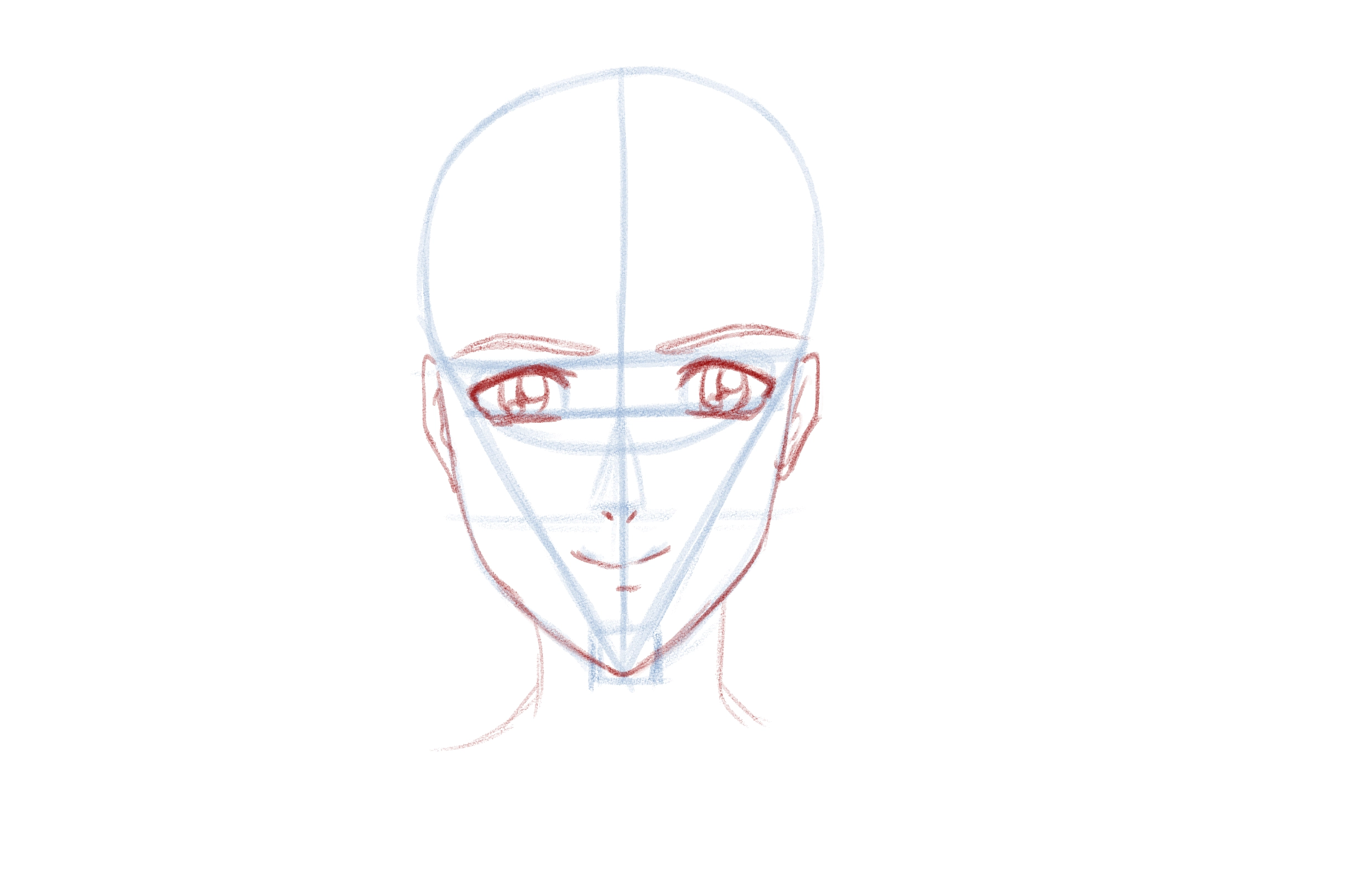 تعلم كيفية رسم وجه الانمي بالخطوات draw an anime face step by step