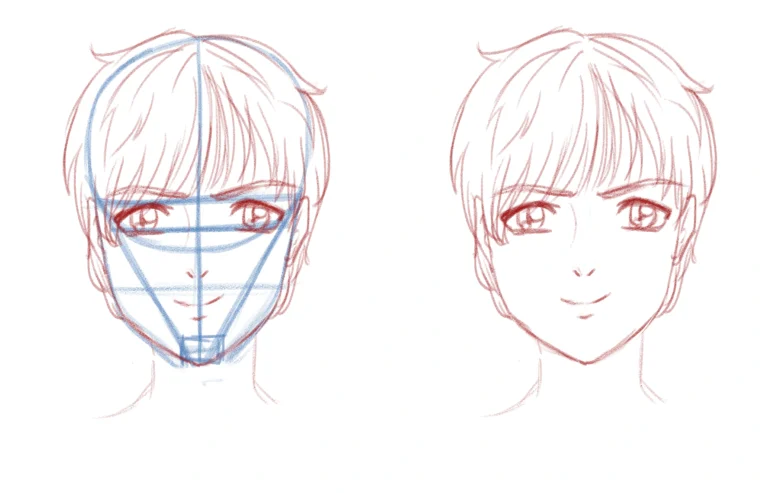 تعلم كيفية رسم وجه الانمي بالخطوات draw an anime face step by step