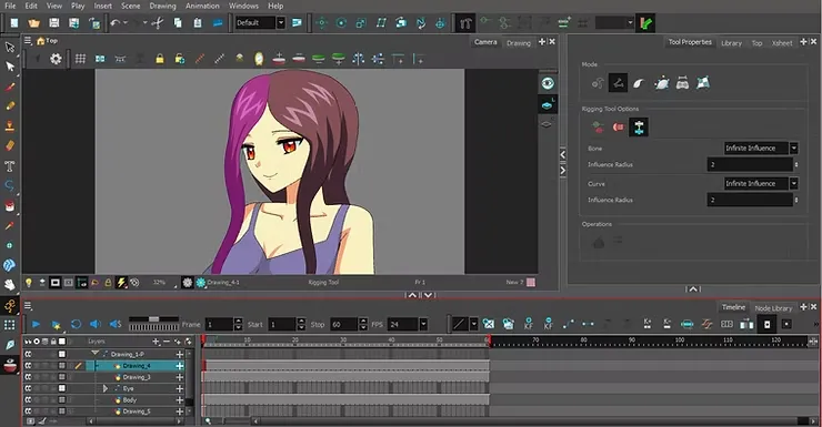 كيفية تحريك شعر الانمي بعظام التحريك بدون مجهود سمر ارت