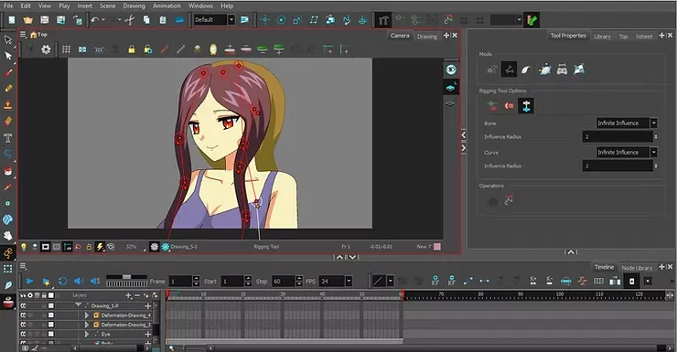 كيفية تحريك شعر الانمي بعظام التحريك بدون مجهود سمر ارت