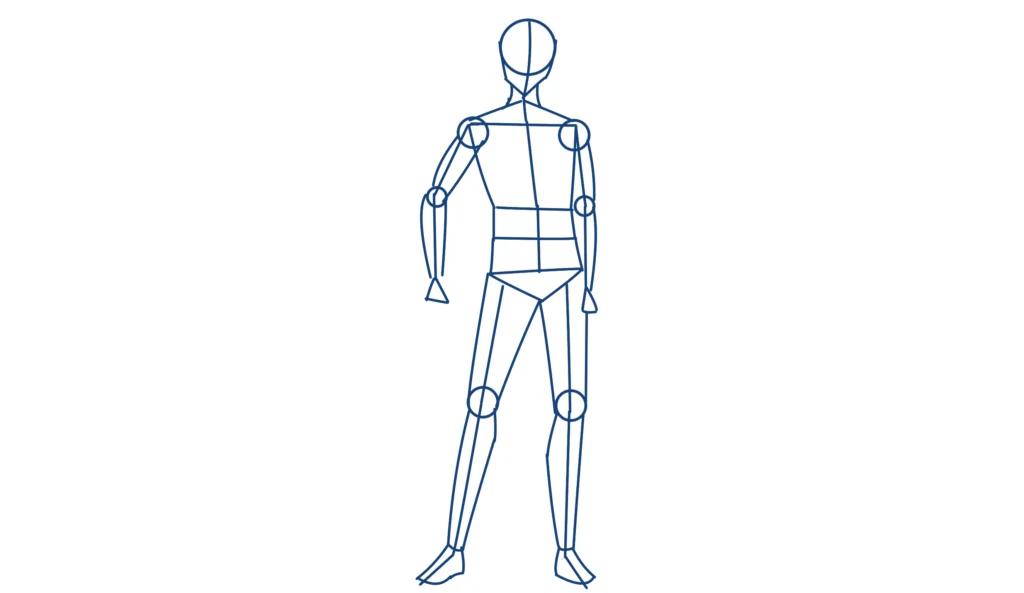 رسم جسم الرجل بأسلوب الانمي Draw a Male Body in Anime