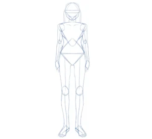 رسم جسم الإناث بأسلوب الانمي draw Anime female body