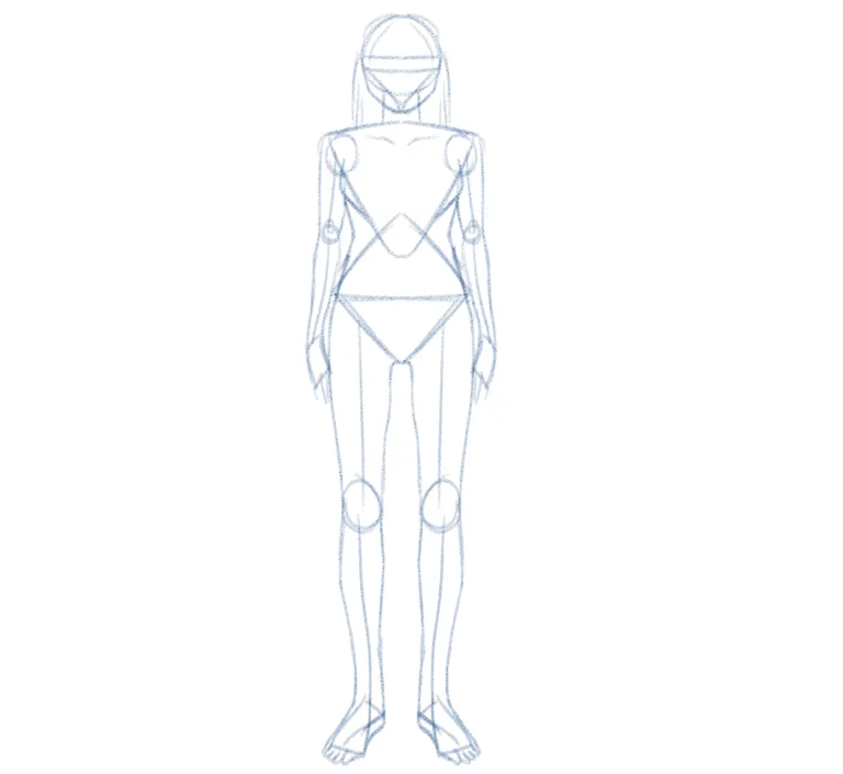 رسم جسم الإناث بأسلوب الانمي draw Anime female body