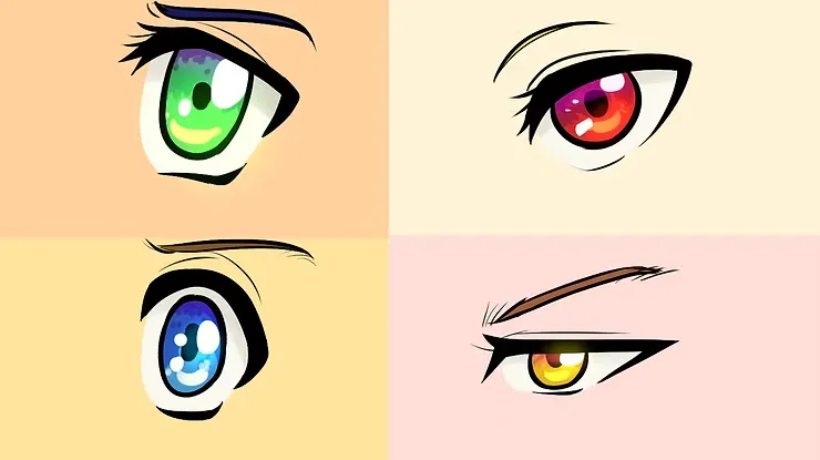 تعلم رسم عيون الانمي بطريقتي مع عدة أشكال مختلفة