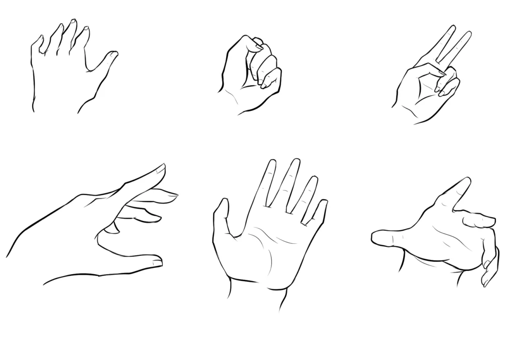 كيفية رسم يد الانمي How to draw anime hands