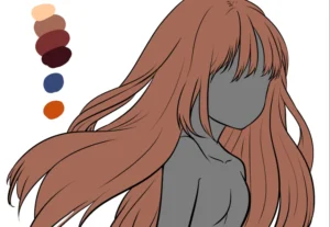 كيفية تلوين شعر الانمي بأسلوب مميز و إحترافي سهل