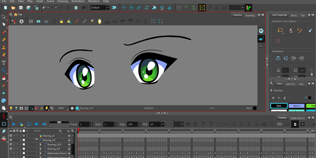 كيف تجعل عين انمي ترمش بالتون بوم How to make anime eyes blink with Toon Boom