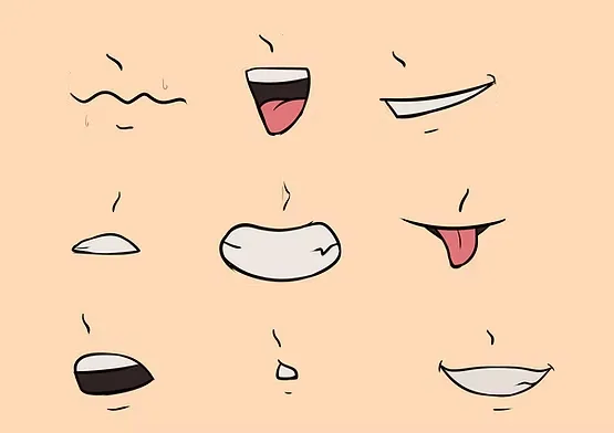 تعلم رسم فم الانمي بعدة أنواع و أشكال منوعة بالصور