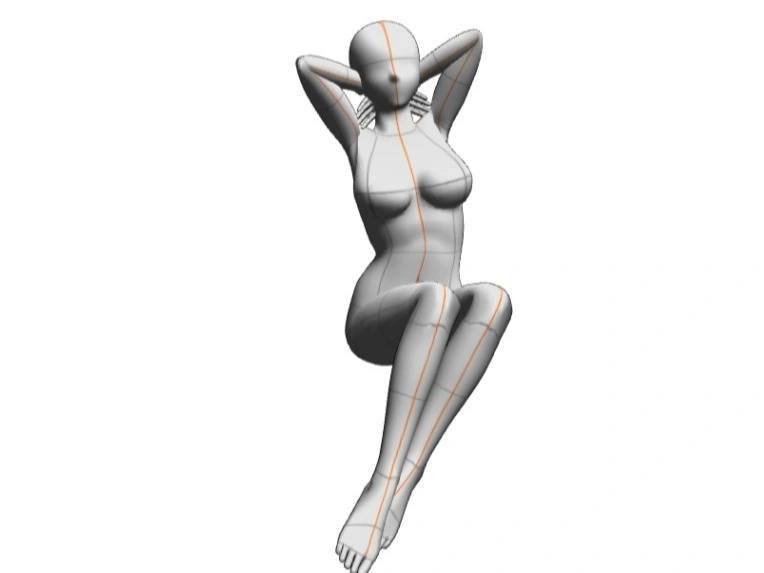 Drawing anime body with 3D doll رسم جسم الانمي باستخدام الدمية ثلاثية الأبعاد