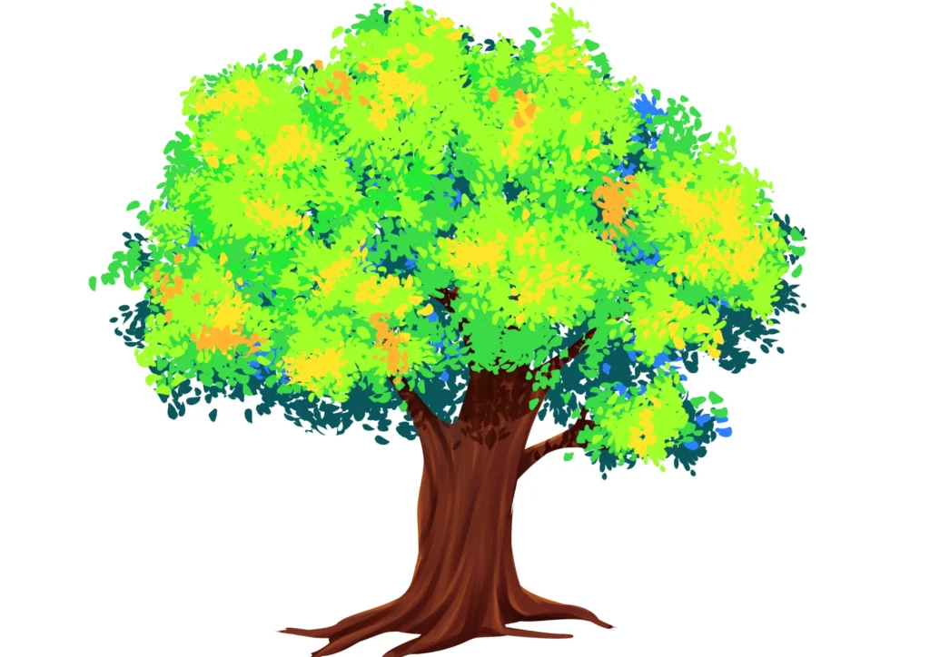 طريقة رسم شجرة انمي كاملة How to draw an anime tree