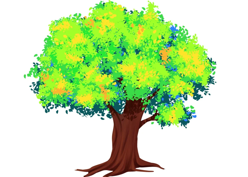 طريقة رسم شجرة انمي كاملة How to draw an anime tree