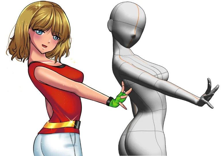 تحويل المجسم ثلاثي الأبعاد إلى انمي Turn 3D model to anime