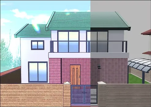 تحويل بيت إلى خلفية انمي بدون رسم و بحرفية عالية