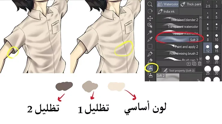 تلوين الملابس الخاصة بالانمي بأسلوبي الذي سيبهركم