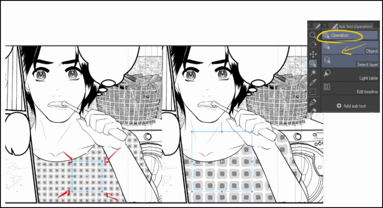 كيفية إضافة التونز للمانجا و للملابس anime outline