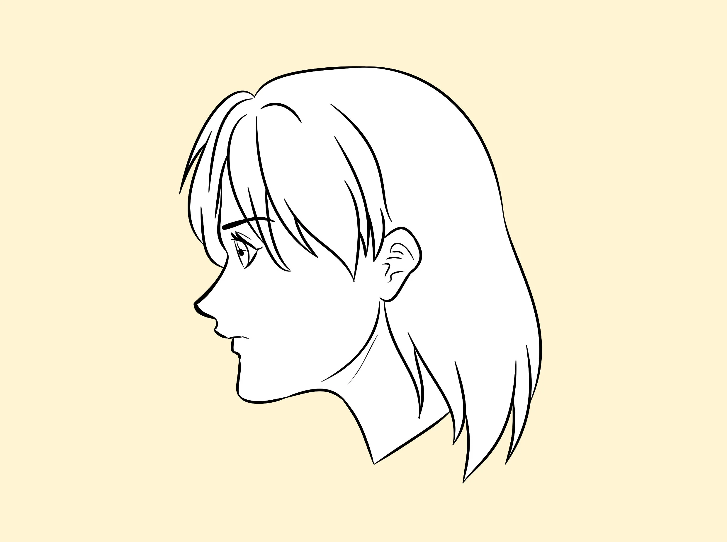 احترف رسم وجه الانمي من الجانب بأسهل طريقة ممكنة مع سمر ارت