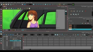 تحريك انعكاس المنظر على زجاج السيارة بطريقة الانمي samar art