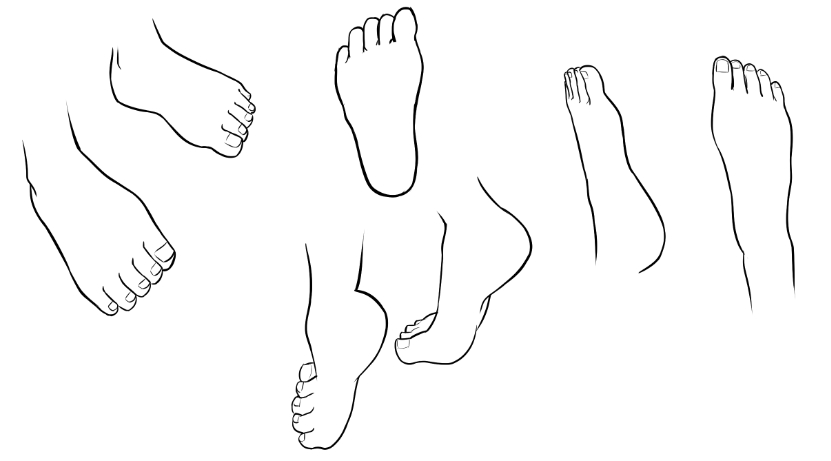 كيفية رسم الأقدام بأسلوب الانمي How to draw anime feet