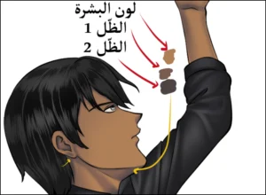 تلوين البشرة السمراء للانمي How to color dark skin
