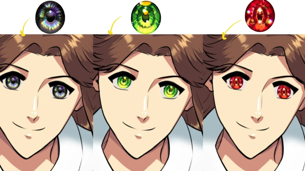 كيفية إضافة عدسات عيون واقعية دون رسمها How to add realistic eye lenses to Anime without drawing them?