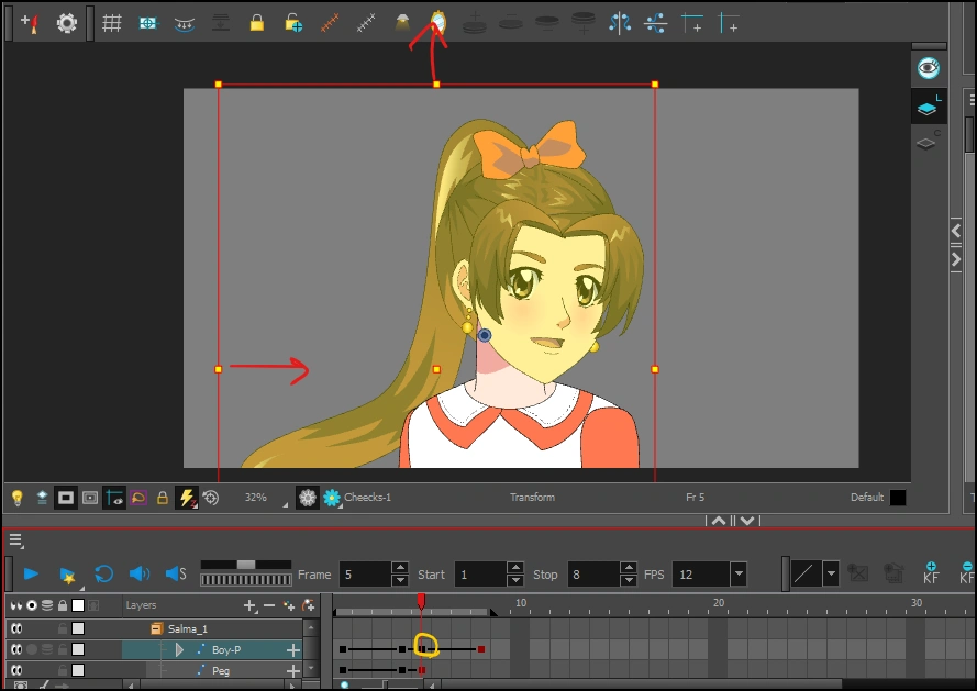 تحريك الوجه و هو يلتفت من جهة لأخرى تون بوم Animate the face turning to other side with Toonboom harmony