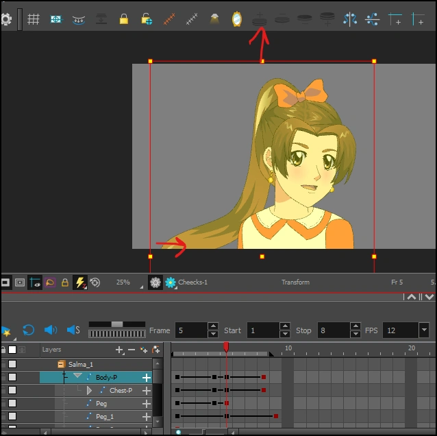 تحريك الوجه و هو يلتفت من جهة لأخرى تون بوم Animate the face turning to other side with Toonboom harmony