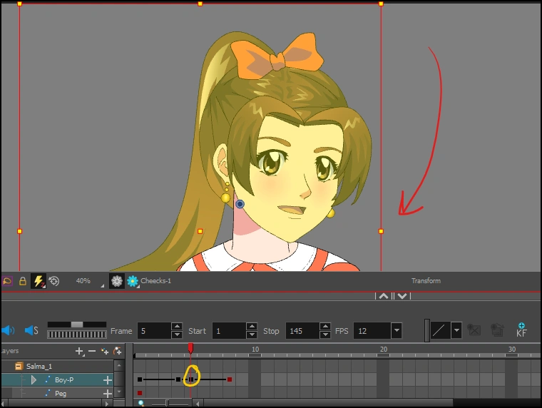 تحريك الوجه و هو يلتفت من جهة لأخرى تون بوم Animate the face turning to other side with Toonboom harmony