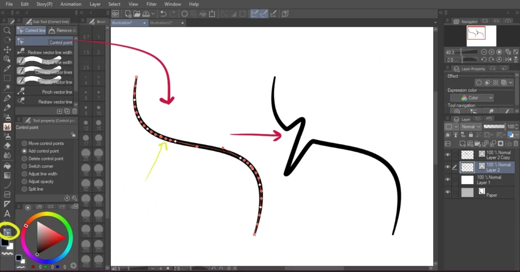 كيفية استخدام خطوط الفيكتور لتعديل رسومات المانجاUsing Vector Lines for Manga Artwork Editing