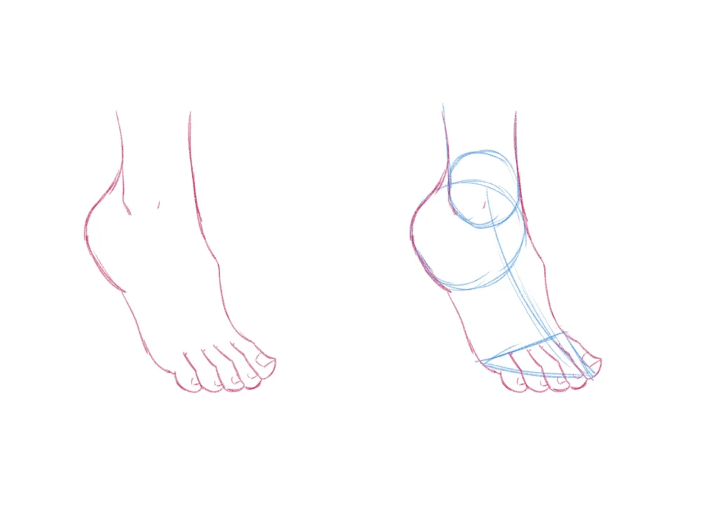 تعلم رسم قدم الانمي بأسلوب سهل للرسامين  Learn anime foot drawing with easy tutorial steps