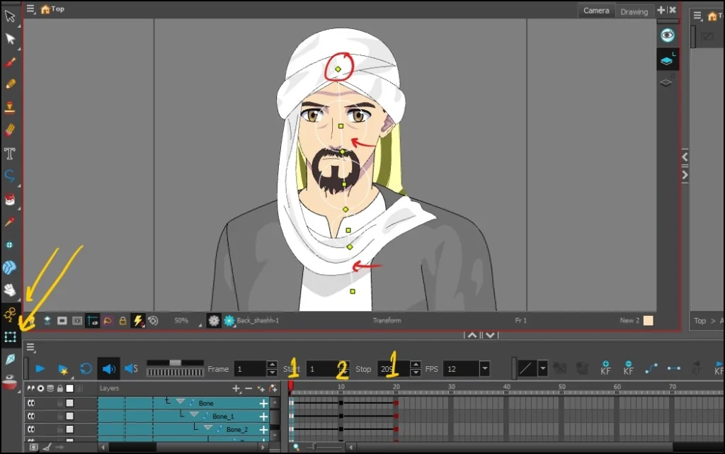 تعلم تحريك القماش بعظام التحريك في تون بوم هارموني Mastering Cloth Animation with Bone Deformers in Toon Boom Harmony