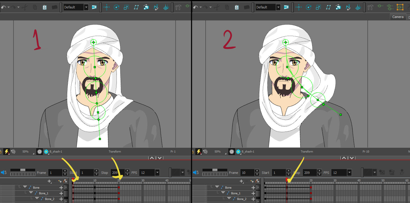 تعلم تحريك القماش بعظام التحريك في تون بوم هارموني Mastering Cloth Animation with Bone Deformers in Toon Boom Harmony