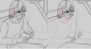 طريقة رسم شخصية مانجا على خلفية جاهزة مسبقاً سمر ارت