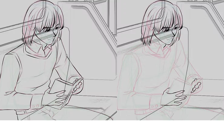 طريقة رسم شخصية مانجا على خلفية جاهزة مسبقاً سمر ارت