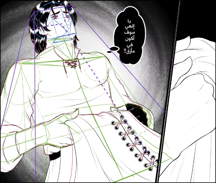 رسم وجه مانجا أفضل طريقة رسم المنظور السفلي