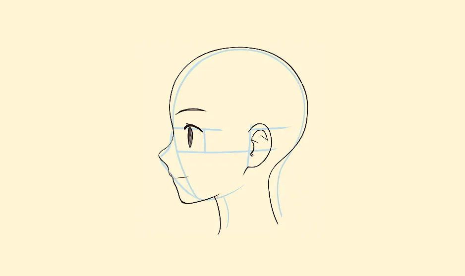 احترف رسم وجه الانمي من الجانب بأسهل طريقة ممكنة